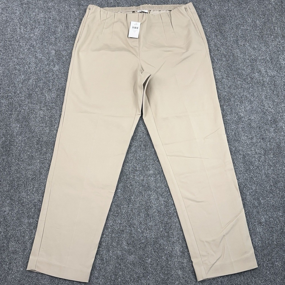 NEW J.Jill Versatile Cotton-Stretch Slim-Leg Pant Womens 16T TALL Vintage Canvas